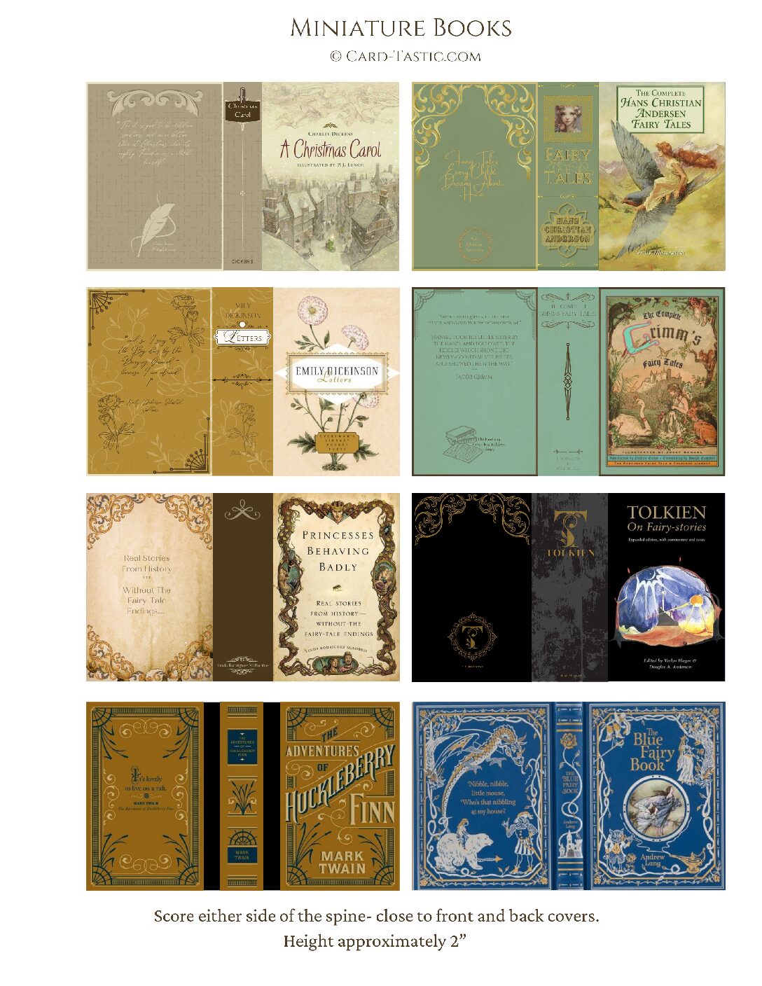 miniature book -📚 printables – card-tastic